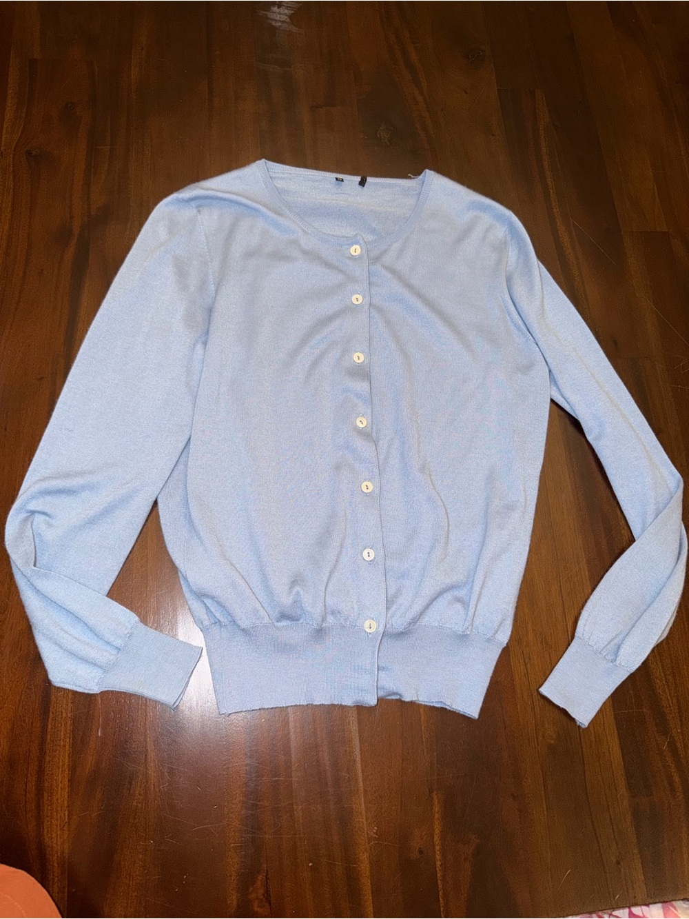 Loro Piana Light Blue Crewneck Cashmere Cardigan (121) - Picture 3 of 6
